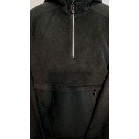 Motion Wear 1/4 Zip Black Hoodie Sweatshirt Men's Large - Picture 2 of 5